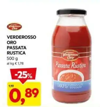 DPiù VERDEROSSO ORO PASSATA RUSTICA 500 g offerta