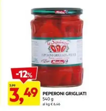 DPiù PEPERONI GRIGLIATI 540 g offerta