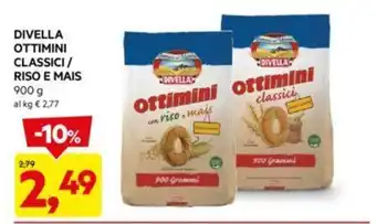 DPiù DIVELLA OTTIMINI CLASSICI / RISO E MAIS 900 g offerta