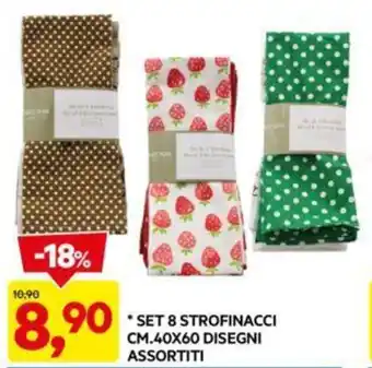 SET 8 STROFINACCI CM.40X60 DISEGNI ASSORTITI
