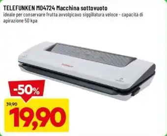 TELEFUNKEN M04724 Macchina sottovuoto