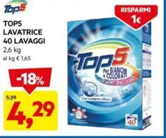 DPiù TOP5 LAVATRICE 40 LAVAGGI 2,6 kg offerta