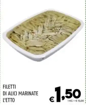 Il Centesimo FILETTI DI ALICI MARINATE L'Etto offerta