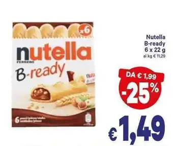A&O Nutella B-ready 6x22g offerta