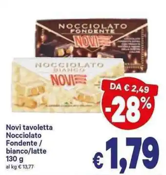 A&O Novi Tavoletta Nocciolato Fondente/bianco/latte 130g offerta