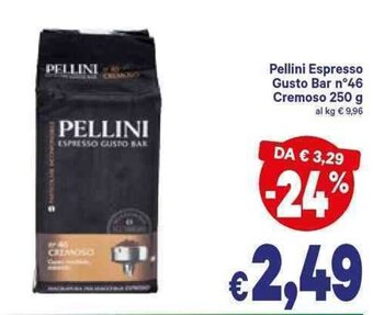 Pellini Espresso Gusto Bar n°46 Cremoso 250g