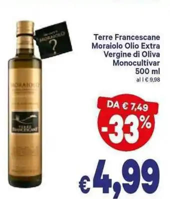 A&O Terre Francescane Moraiolo Olio Extra Vergine di Oliva Monocultivar 500ml offerta
