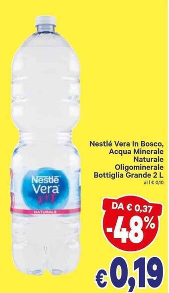 Nestlé Vera In Bosco, Acqua Minerale Naturale Oligominerale Bottiglia Grande 2 L