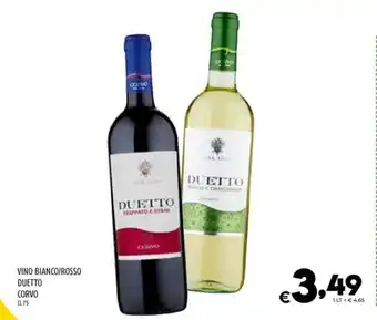 Il Centesimo VINO BIANCO/ROSSO DUETTO CORVO CL 75 offerta