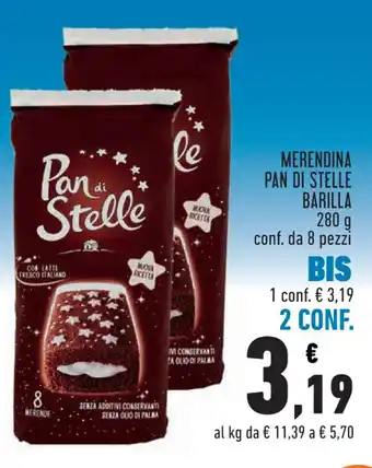 Conad City MERENDINA PAN DI STELLE BARILLA 280 g conf. da 8 pezzi offerta