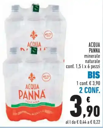 Conad City ACQUA PANNA minerale naturale conf. 1,5 L x 6 pezzi offerta