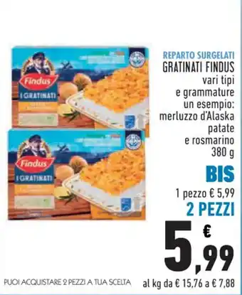 Conad City GRATINATI FINDUS vari tipi 380 g offerta