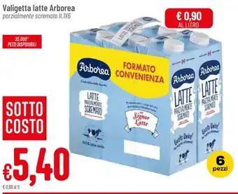 Pan Valigetta latte Arborea parzialmente scremato It.1X6 offerta