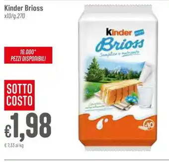 Pan Kinder Brioss x10/g.270 offerta