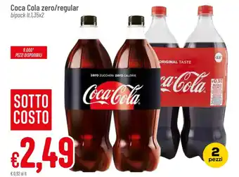 Pan Coca Cola zero/regular bipack It.1,35x2 offerta