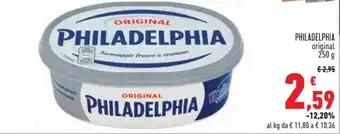 Conad City PHILADELPHIA original 250 g offerta