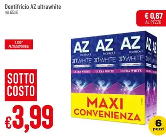 Dentifricio AZ ultrawhite ml.65x6