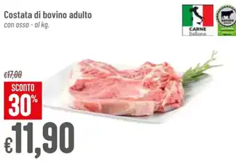 Pan Costata di bovino adulto con osso - al kg. offerta