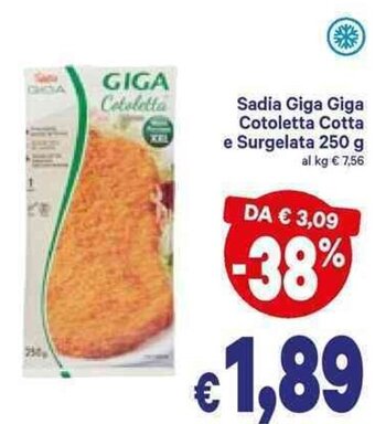 A&O Sadia Giga Giga Cotoletta Cotta e Surgelata 250 g offerta