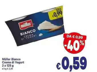 A&O Müller Bianco Crema di Yogurt 2x125 g offerta