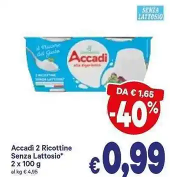 A&O Accadi 2 Ricottine Senza Lattosio 2x100 g offerta