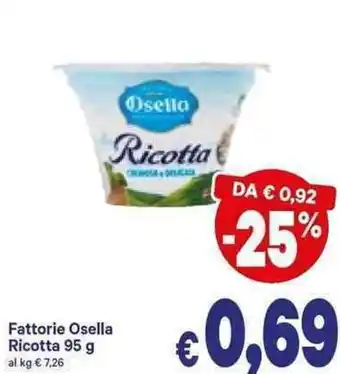 A&O Fattorie Osella Ricotta 95 g offerta