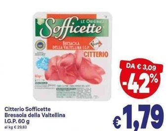 A&O Citterio Sofficette Bresaola della Valtellina I.G.P. 60 g offerta