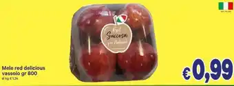 A&O Mele Red Delicious Vassoio 800 gr offerta