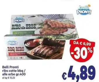A&O Belli Pronti Ribs Cotte bbq / alle erbe 400 gr offerta