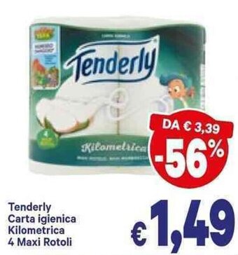 A&O Tenderly Carta Igienica Kilometrica 4 Maxi Rotoli offerta
