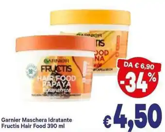 A&O Garnier Maschera Idratante Fructis Hair Food 390 ml offerta