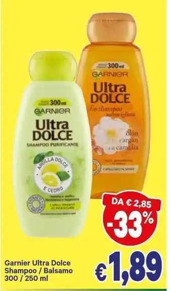 A&O Garnier Ultra Dolce Shampoo / Balsamo 300/250 ml offerta