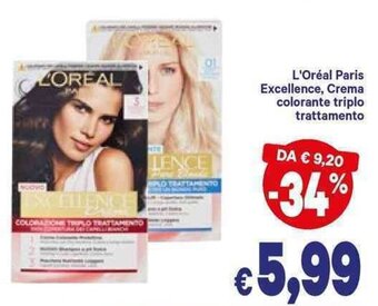 A&O L'Oréal Paris Excellence, Crema Colorante Triplo Trattamento offerta