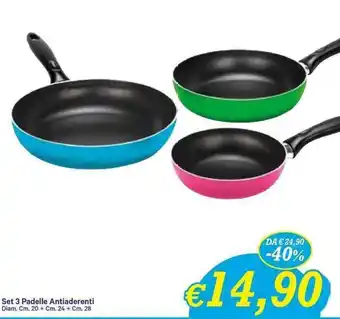 A&O Set 3 Padelle Antiaderenti offerta