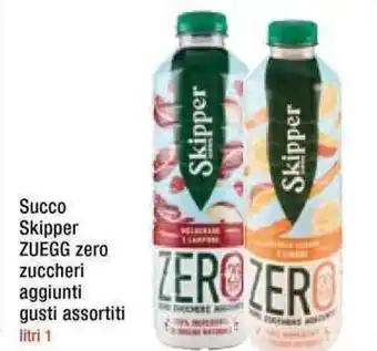 A&O Zuegg Zero Succo Skipper Zuccheri Aggiunti Gusti Assortiti 1 litri offerta