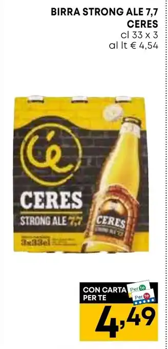 Panorama BIRRA STRONG ALE 7,7 CERES cl 33 x 3 offerta