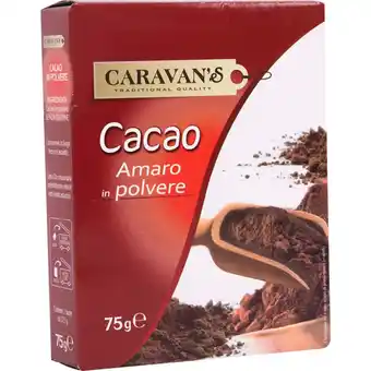 Qui Discount CACAO AMARO ASTUCCIO CARAVAN'S 75 GR offerta