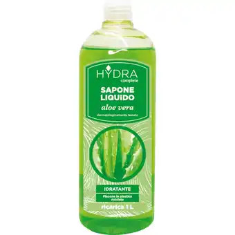 Qui Discount SAPONE LIQUIDO HYDRA ANTIBATTERICO/MUSCHIO BIANCO/ ALOE 1 LITRO offerta