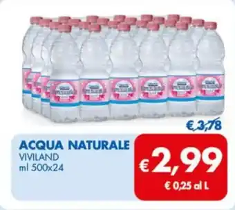MD Discount ACQUA NATURALE VIVILAND ml 500x24 offerta
