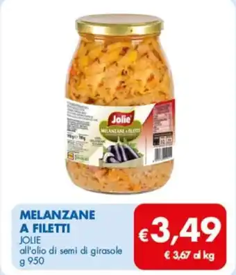 MELANZANE A FILETTI JOLIE all'olio di semi di girasole g 950