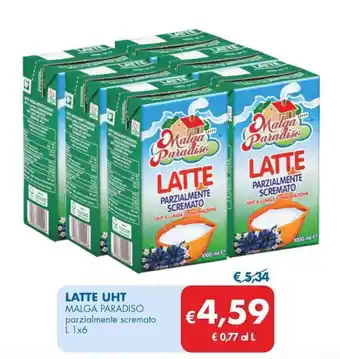 MD Discount LATTE UHT MALGA PARADISO parzialmente scremato L 1x6 offerta