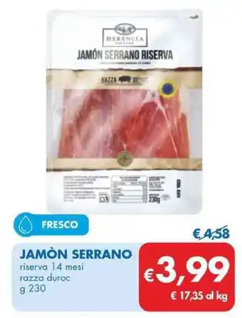 MD Discount JAMON SERRANO riserva 14 mesi razza duroc g 230 offerta