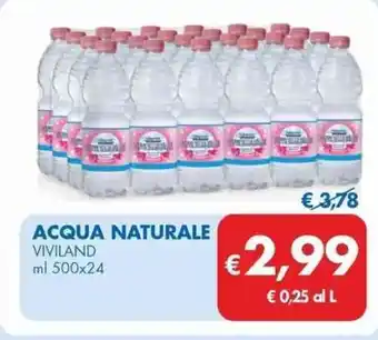MD Discount ACQUA NATURALE VIVILAND ml 500x24 offerta