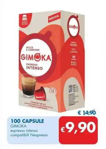 MD Discount 100 CAPSULE GIMOKA espresso intenso compatibili Nespresso offerta