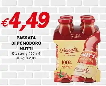 Coal PASSATA DI POMODORO MUTTI Cluster g 400 x 4 offerta