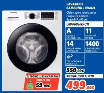 Orizzonte LAVATRICE SAMSUNG 476824 offerta