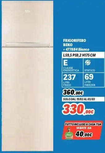 Orizzonte FRIGORIFERO BEKO offerta