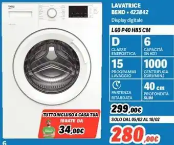 Orizzonte LAVATRICE BEKO 423842 offerta