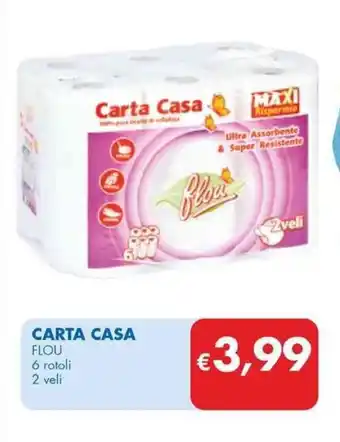 MD Discount CARTA CASA FLOU 6 rotoli 2 veli offerta