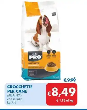 MD Discount CROCCHETTE PER CANE MIBA PRO con manzo kg 7,5 offerta
